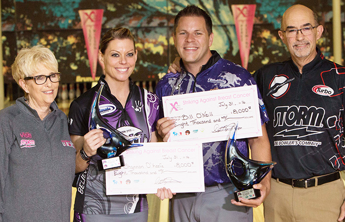 Shannon O&#39;Keefe and Bill O&#39;Neill win the 2016 PBA/PWBA Striking Against Breast Cancer Mixed Doubles