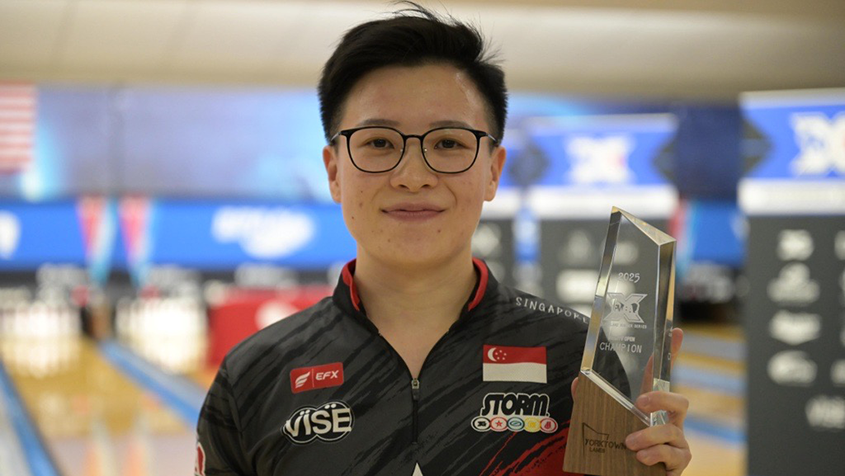 New Hui Fen after winning the BowlTV Open